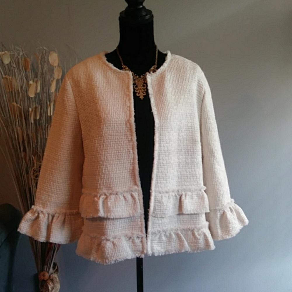 NWOT Ann Taylor Fringe Jacket